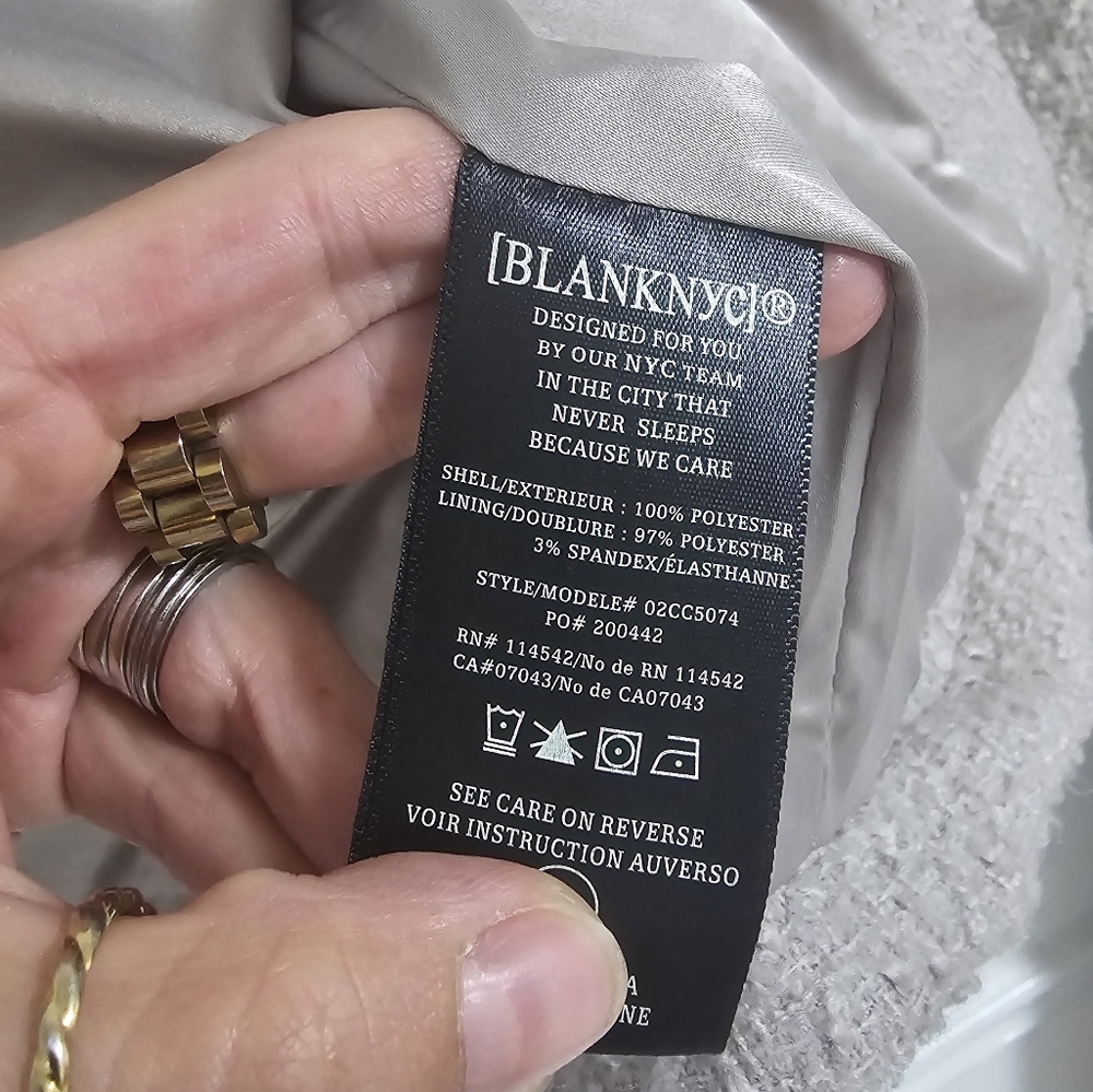 Blank NYC taupe tweed cropped jacket - Picture 5 of 6